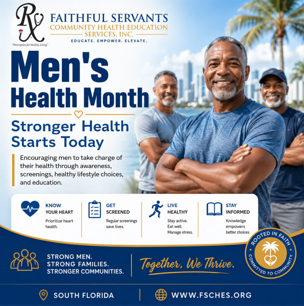 Men’s Health Month encourages men to take charge of their health through awareness, screenings, education, and healthy choices that strengthen families and communities.